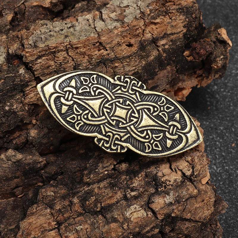 Vintage Norse Mythology Iceland Norse Shield Brooch Medieval Clothing Fastener Clothes Scarf Cloak Jewelry for Men Women