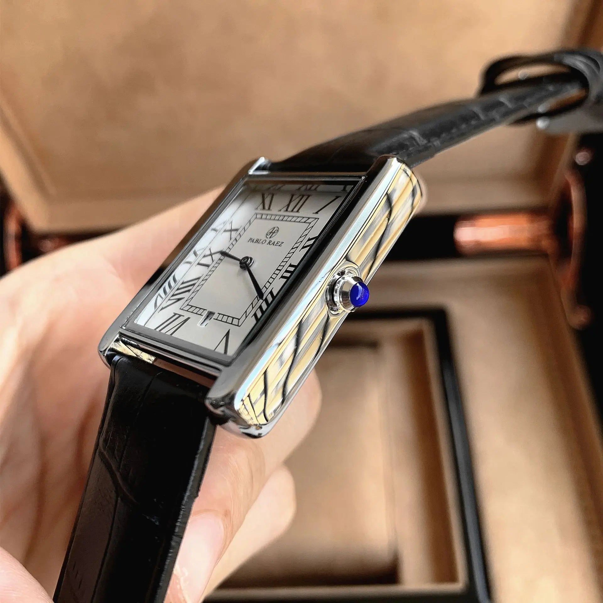 UTHAI Men Watch Business Light Luxury Brand Square Classical Calendar Waterproof Belt Male Fashion Quartz Clock Watches Gift