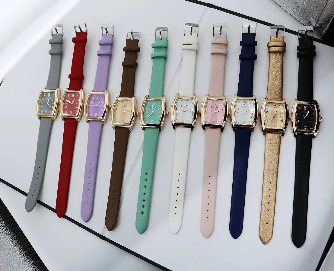 Vintage Charming Quartz Watch for Women Belt Wrist Watches Fashion Accessories Girl Party Gifts Reloj