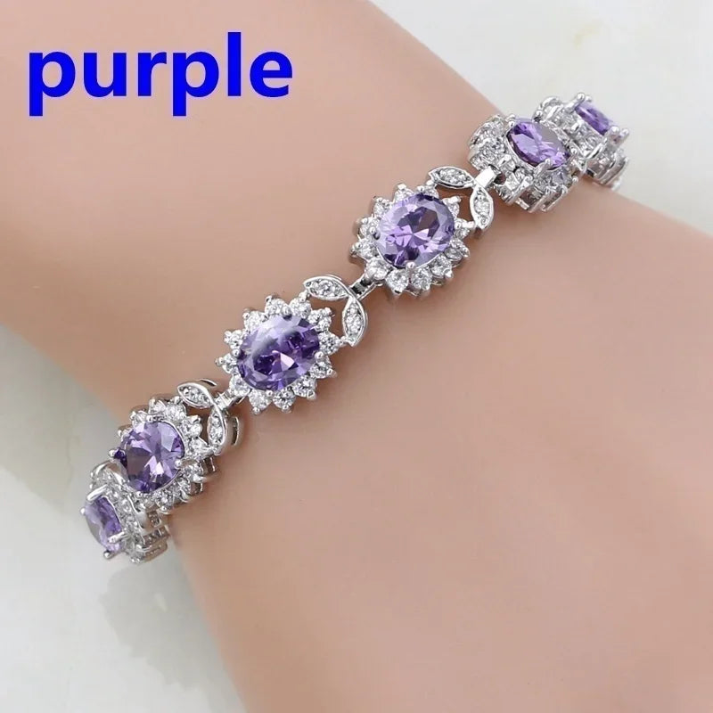 Elegant Shiny Water Drop Zircon Bracelet Fashionable Charm Jewelry Suitable for Daily and Banquet