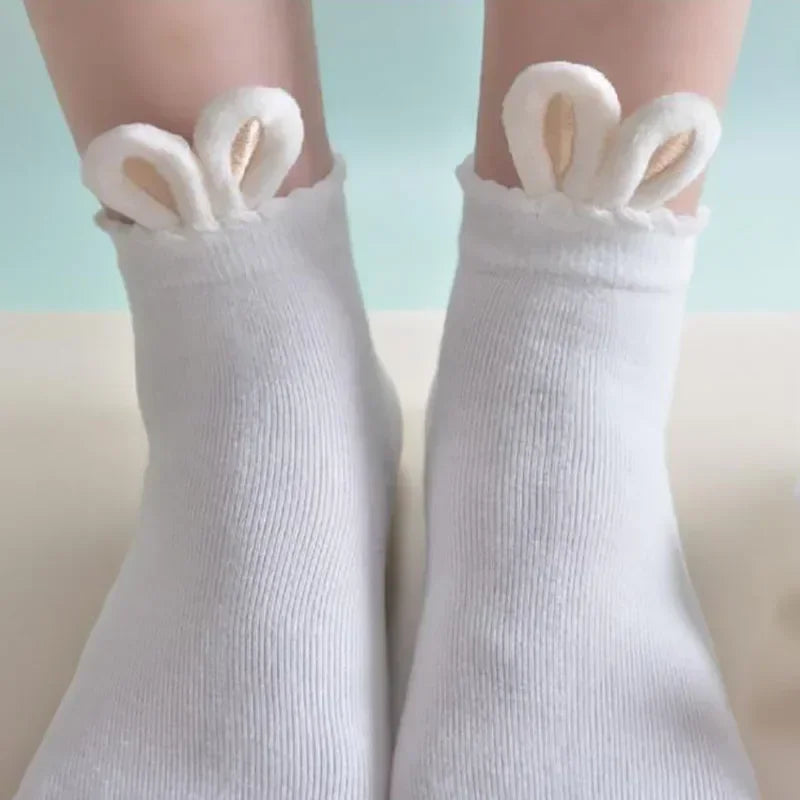 socks animal ears Bunny Ears Warm Ladies Floor Sock Coral Half Velvet High Quality Women's Socks