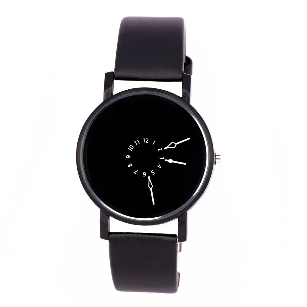 Couple Casual Quartz Watches Leather Band Strap Watch Analog Wrist Watch for Women Men Creative Digital Dial Clock Reloj Mujer