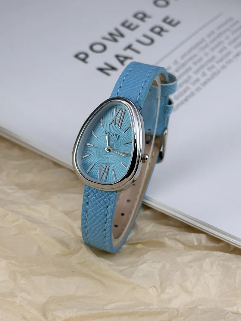 Famous Brand Women Quartz Watch Luxury Gift Ladies Snake Head Female Watch Fashion Red Leather Strap Wristwatch Dropshipping