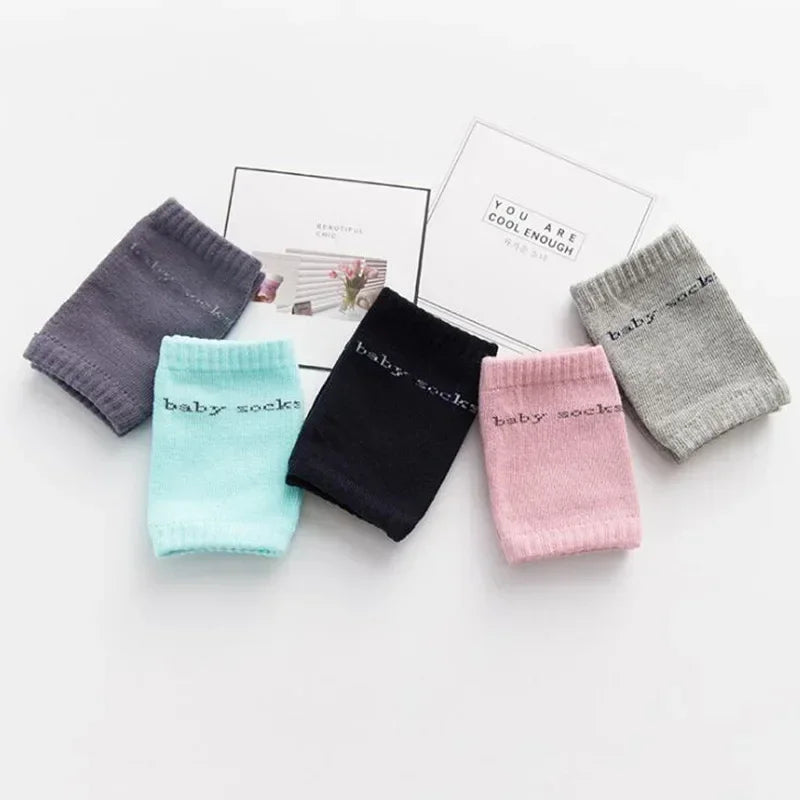 Infant Knee Pads Plain Color Glue Point Anti-Slip Children Knee Breathable Movement Summer Baby Crawling Elbow Pads