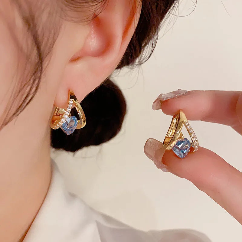 New Cat's Eye Fashion Geometric Earrings for Women Temperament Drop Earrings Girl Gift Earring Wedding Party Jewelry Gift