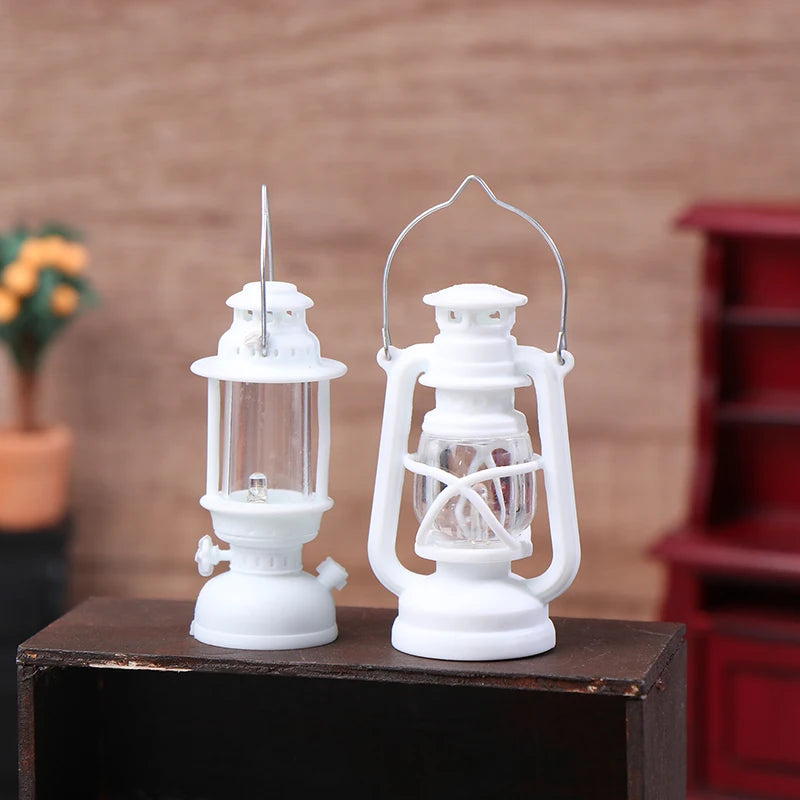 6cm Mini Led Retro Glowing Pony Lantern Simulation Cande Light Night Light Dollhouse Miniature Lamp Home Decor Toy