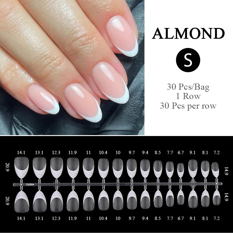 30pcs Gradient Fake Nails French Blush Nude Nail Waterproof Faux Medium Coffin False Nails Fingernails Press On Nails Tips  Mani
