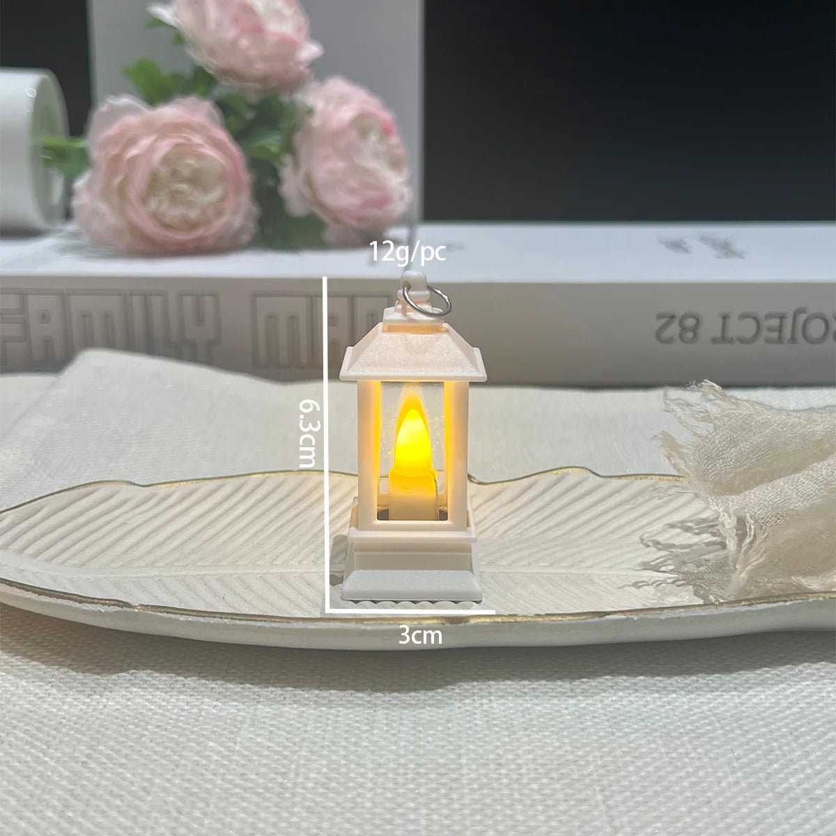 6cm Mini Led Retro Glowing Pony Lantern Simulation Cande Light Night Light Dollhouse Miniature Lamp Home Decor Toy