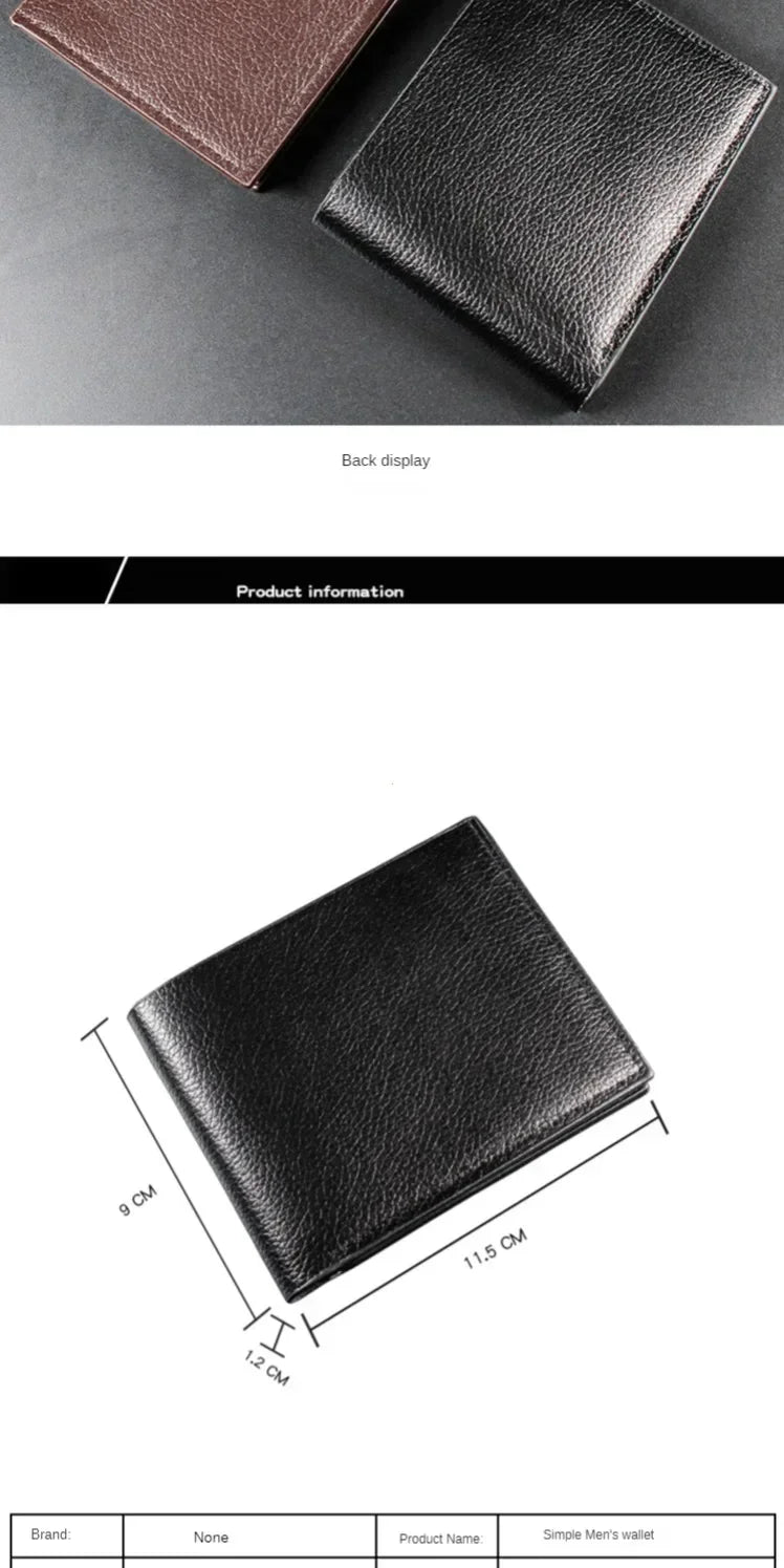 Men's Wallets Premium Product  for Man Short Black Walet Portefeuille Homme  Purse  Clutch Purse  Card Holder  Photo Holder