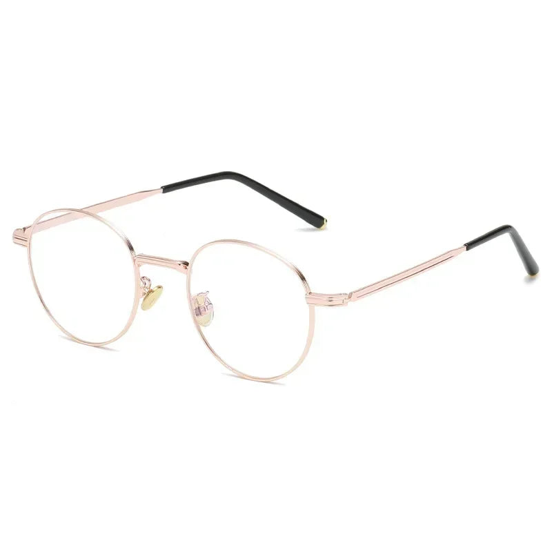 Metal Round Anti Blue Light Glasses Women Men Classic Trend Eyeglasses Frames Transparent Computer Glasses Oculos Feminino