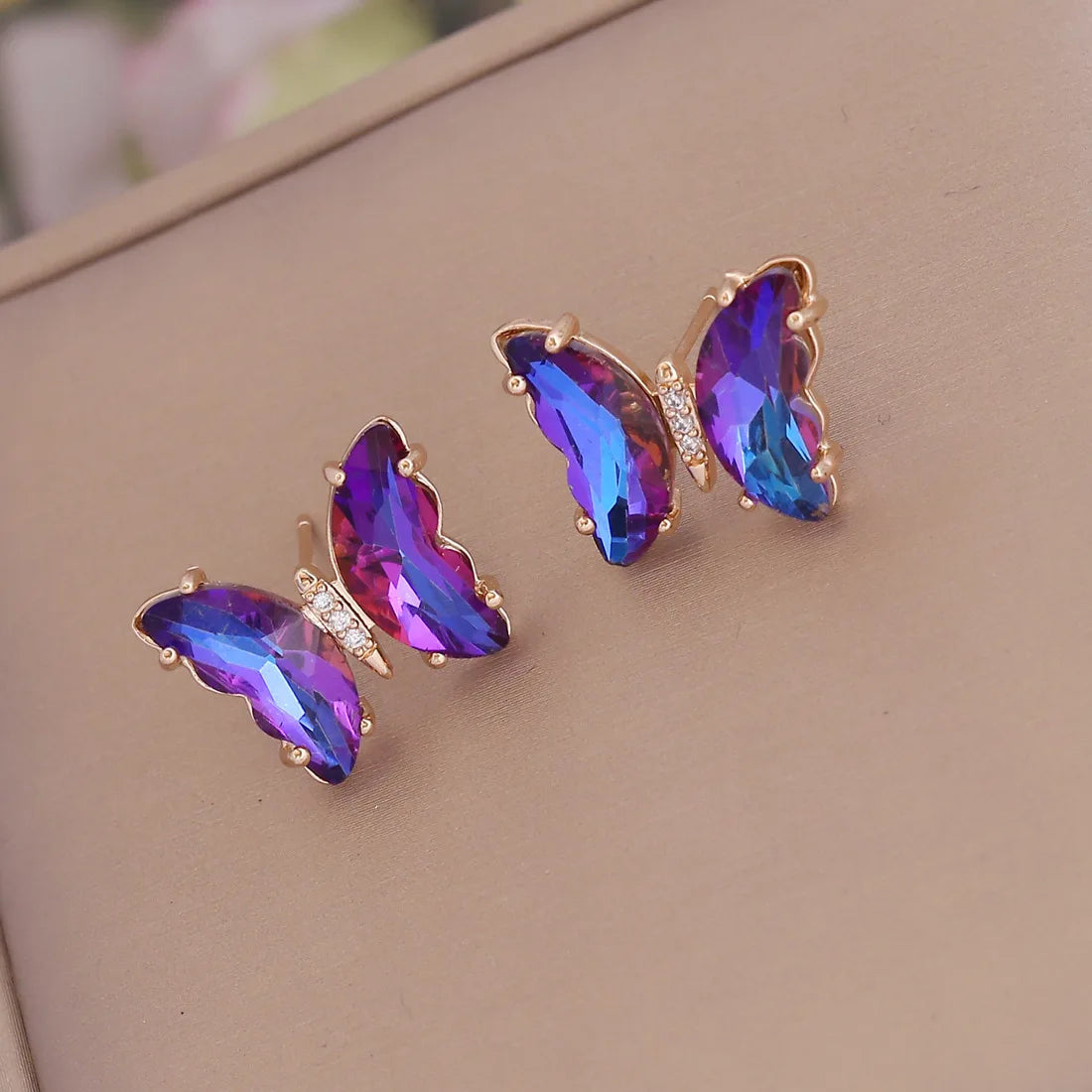 Korean Fashion Y2k Gradient Big Butterfly Earrings For Women 2023 Trending 7 Colors Butterfly Ear Studs Accessories Jewelry Gift