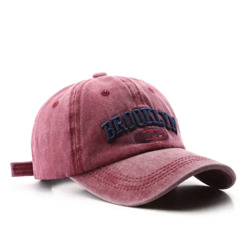 Men Women Spring Summer Retro brooklyn Letter Baseball Caps Cotton Embroidery Adjustable Casual Hat Hip Hop Streetwear Sun Hats