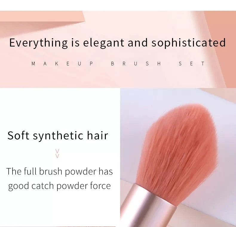 New 8Pcs Makeup Brush Set Makeup Concealer Brush Blush Loose Powder Brush Eye Shadow Highlighter Foundation Brush Beauty Tools