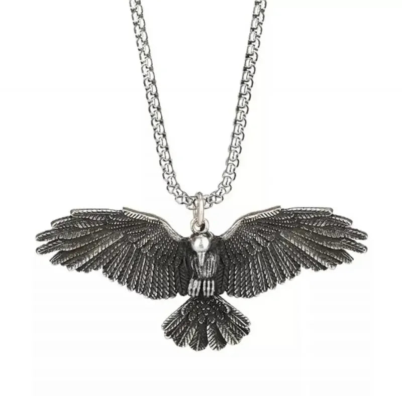 Retro Punk Style Ancient Egypt Isis Wings Horus Eagle Pendant Men's and Women's Fashion Necklace