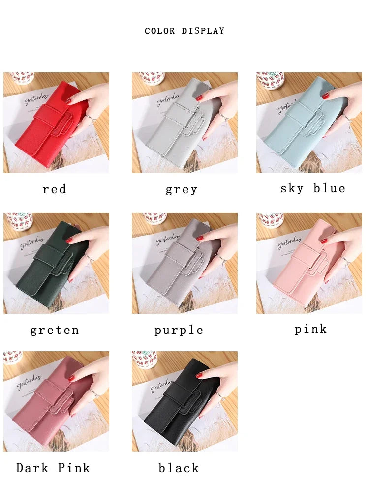Women  Large Capacity Leather Wallet Cardholder Coin Purses Clutch Phone Credit Card Holder Ladies Luxury Bag