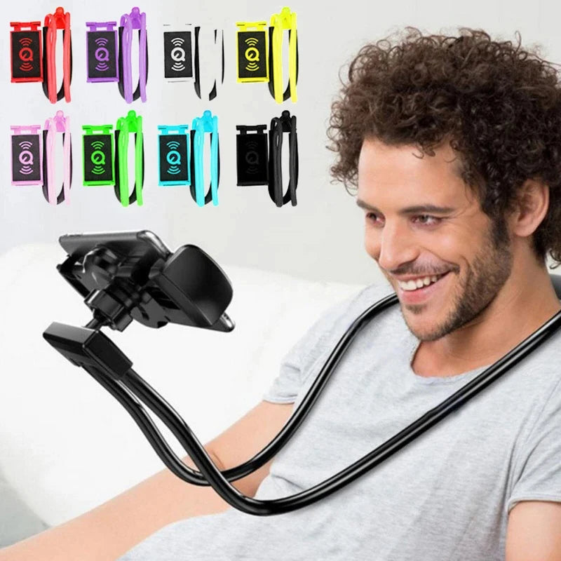 Phone Holder Hanging Neck Lazy Cell Smart Phone Mount Accessories Adjustable 360° Degree Phone Holder Stand for iPhone Samsung