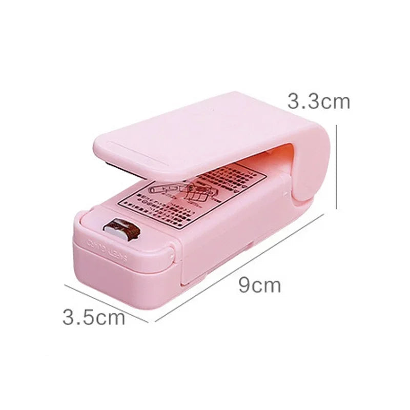 Portable Bag Heat Sealer Plastic Package Storage Bag Clip Mini Sealing Machine Handy Sticker Seal for Food Snack Kitchen Gadgets