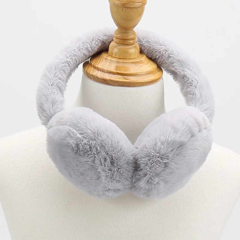 Soft Plush Earmuff for Winter Fashion Women's Outdoor Cold Protection Portable Travel Warm and Thickened Ear Muff Ear Protector