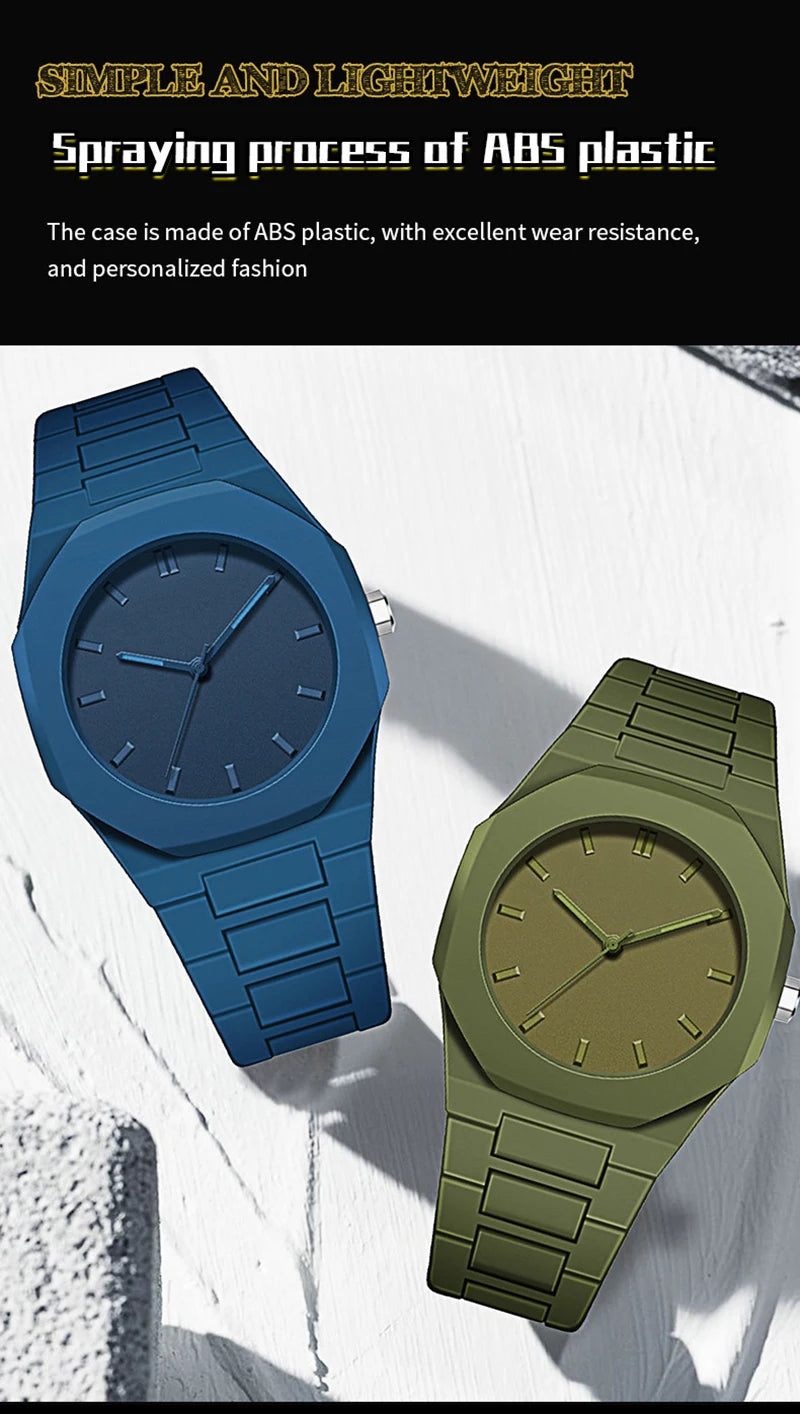 UTHAI Men's and Women's Watch Casual Simple Waterproof Silicone Wristband Fashionable And Versatile Quartz Watch Clock Gift