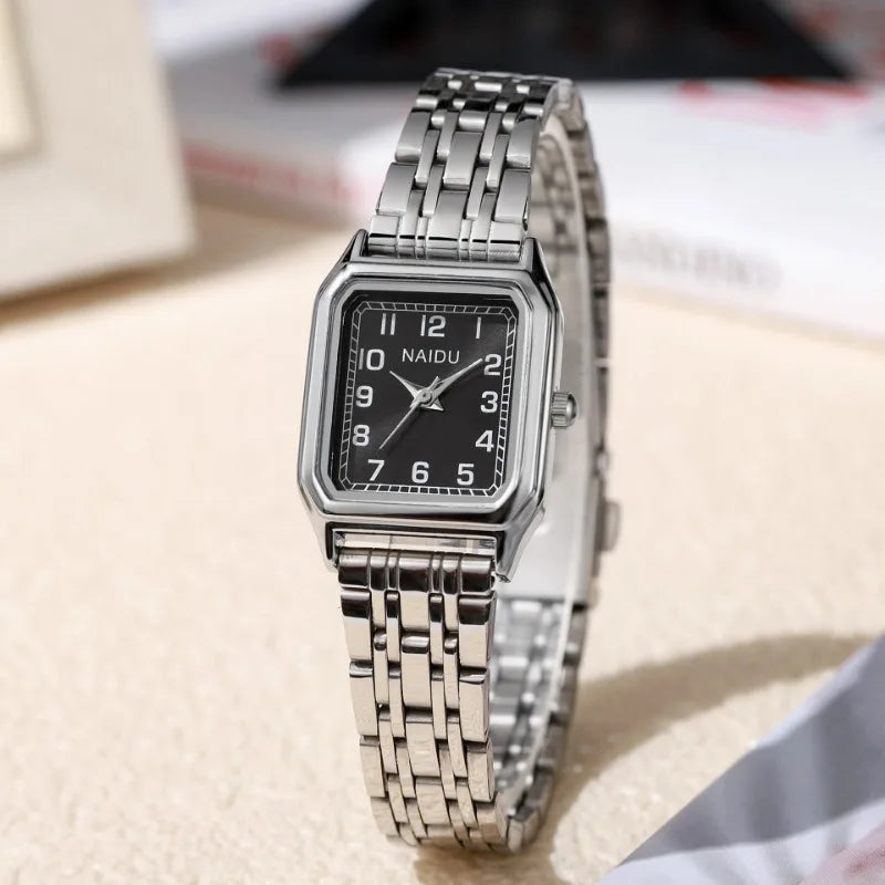 Famous Brand Watch for Women Fashion Roman Numeral Dial Quartz Watch Stainless Steel Strap Luxury Gift Wristwatch Dropshipping