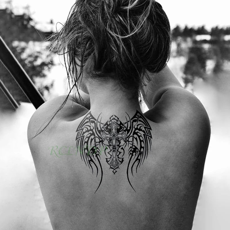 Waterproof Temporary Tattoo Sticker stripe QR code streak line Fake Tatto Flash Tatoo Back leg Abdomen Arm for Girl Women Men