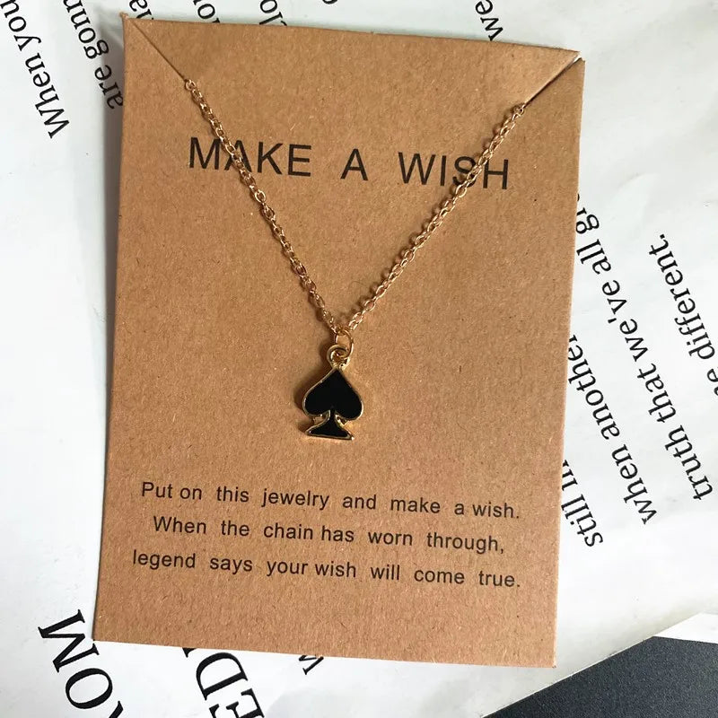 Statement Pork Design Pendant Necklace Small Square Heart Fashion Choker Necklace Gift for Friend  Popular Neck Jewelry