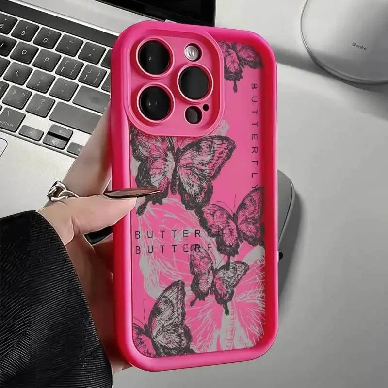 Liquid Silicone Case For iPhone 11 Funda iPhone 15 11 12 13 14 Pro Max XR XSMax 7 8 Plus SE 2020 2022 Lens Protection Soft Cover