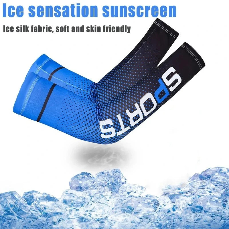 Gloves Sun UV Protection Hand Protector Cover Arm Sleeves Ice Silk Sunscreen Sleeves Outdoor Arm Cool Sport Cycling Sleeves