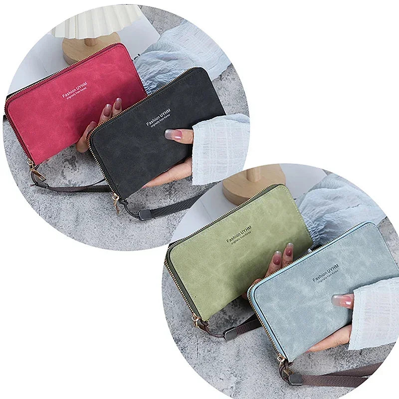 2024 Fashion Ladies Holding Long Wallets for Women Handbag Multi-function Card Mobile Phone Bag for Women Change Lady Purse
