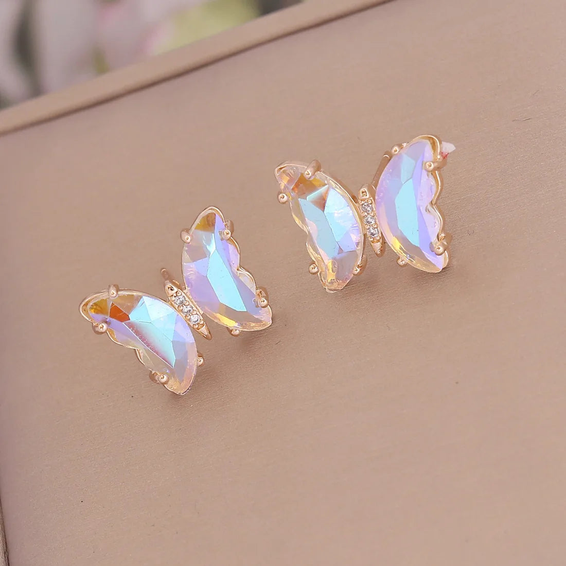 Korean Fashion Y2k Gradient Big Butterfly Earrings For Women 2023 Trending 7 Colors Butterfly Ear Studs Accessories Jewelry Gift