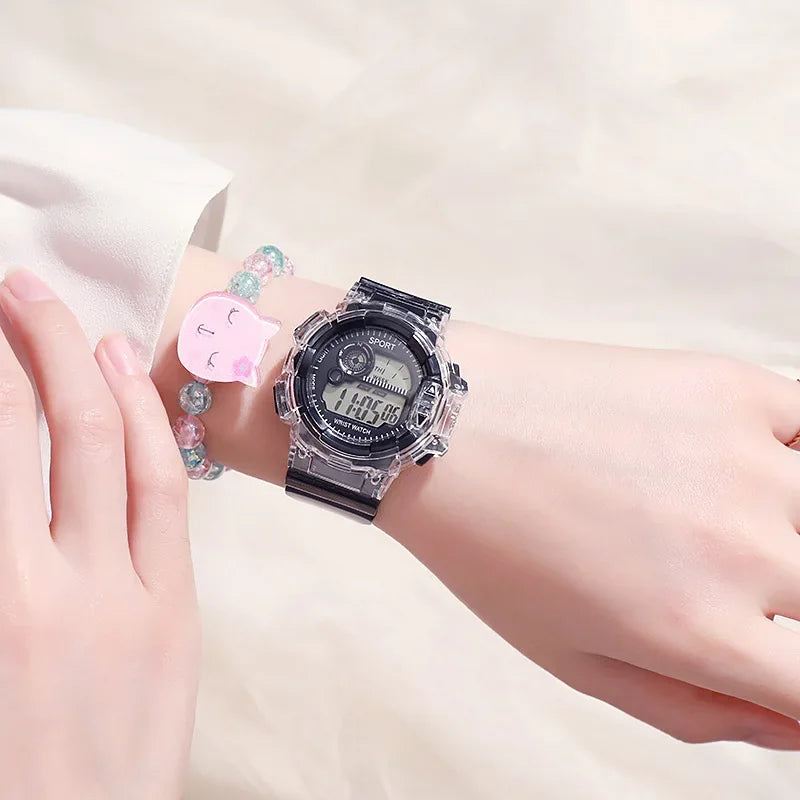 Children's Electronic Watch Teenage Couple Fashion And Sports Multifunctional Watch Electronic Watch Excluding bracelets