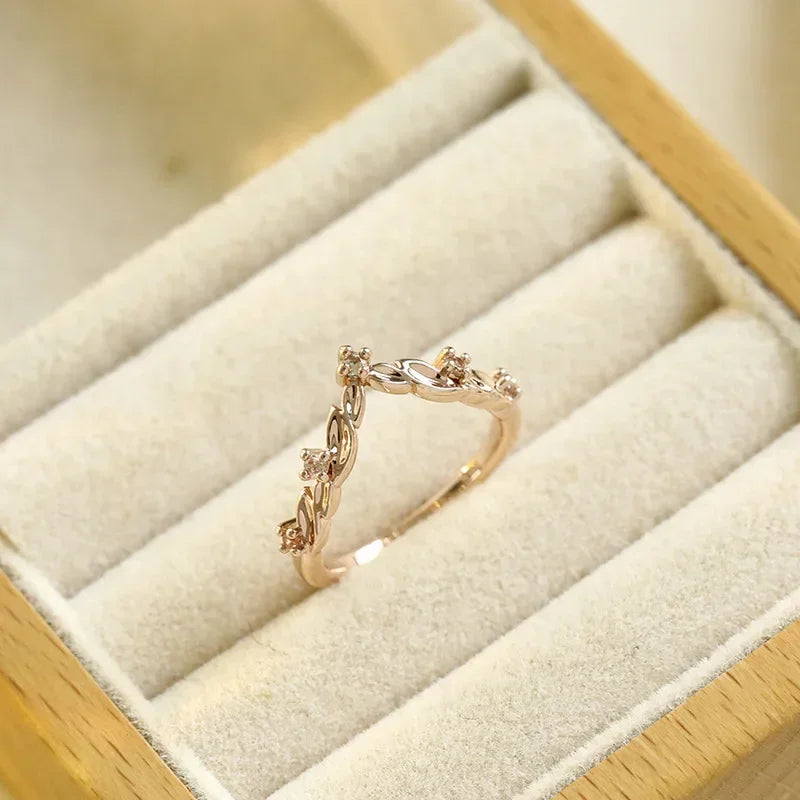 Classic Set Women Ring Simple Small Fresh Copper Inset Artificial Zircon Fashion Personality Trend Fashion Luxury