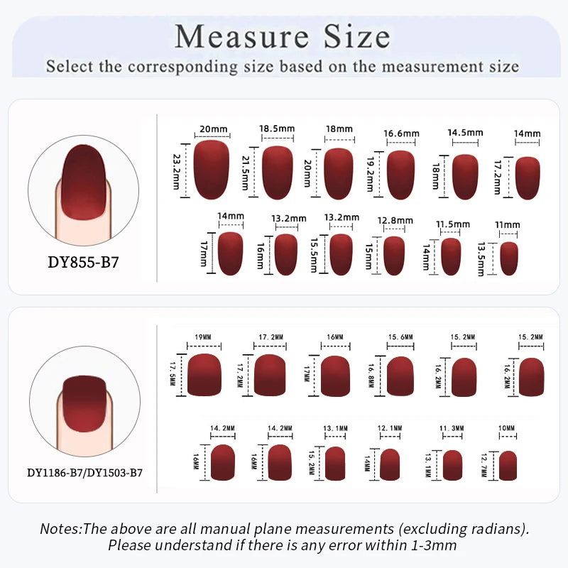 24pcs Milky Jelly Gradient Fake Nails French Nail Waterproof Faux Medium Coffin False Nails Fingernails Press On Nails Tips