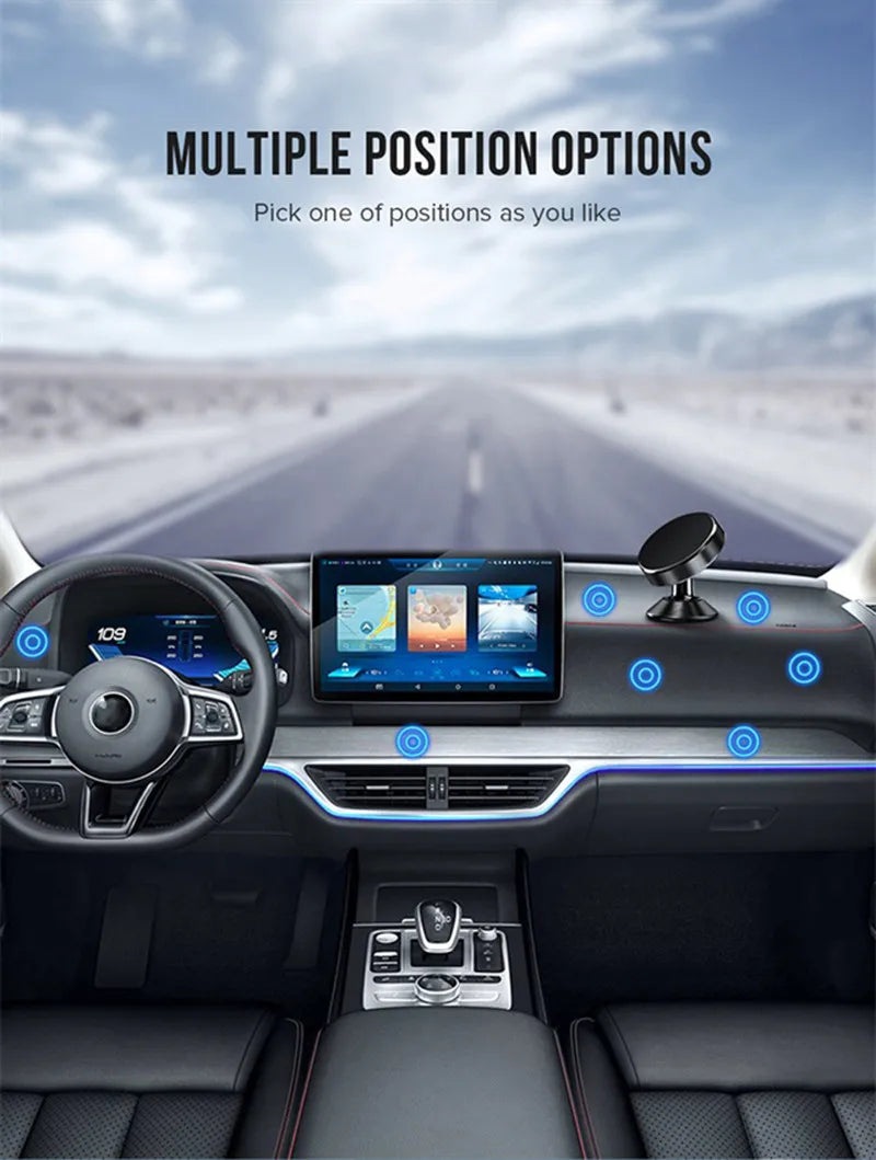 Metal Magnetic Car Phone Holder Mobile Cell Phone Holder Stand Magnet Mount Bracket In Car For iPhone 13 12 Samsung Redmi Xiaomi