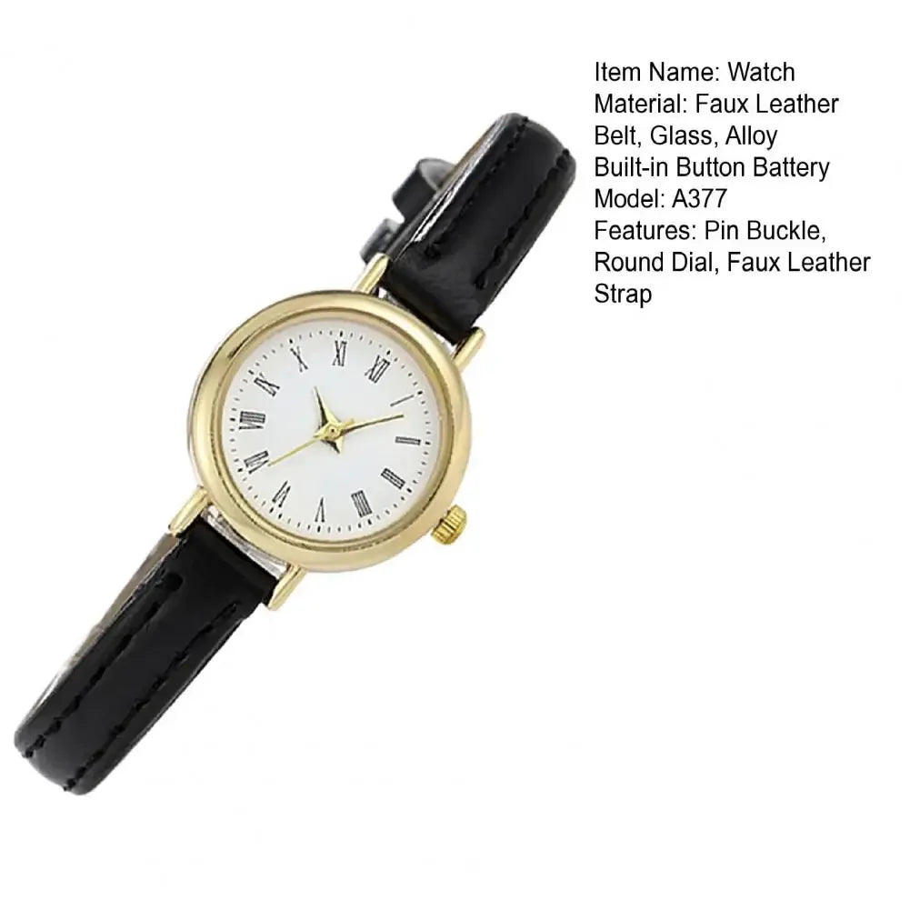 Lady Watch Accurate Thin Strap Delicate Vintage Ultra-small Dial Decoration Alloy Academy Style Quartz Watch Clothing Accessory