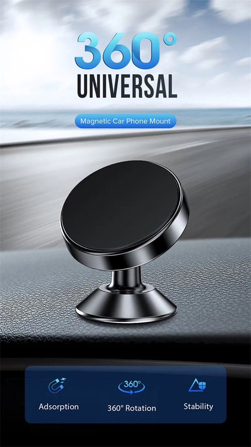 Metal Magnetic Car Phone Holder Mobile Cell Phone Holder Stand Magnet Mount Bracket In Car For iPhone 13 12 Samsung Redmi Xiaomi