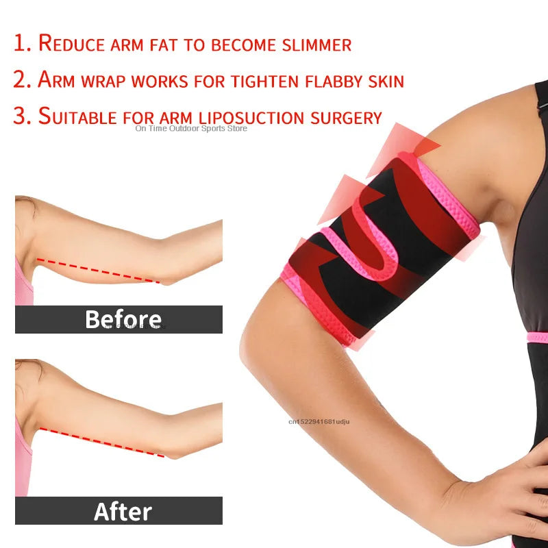 Arm Trimmers Sauna Sweat Bands Women Arm Slimmer Trainer Anti Cellulite Arm Shapers Weight Fat Reducer Loss Workout Body Shaper