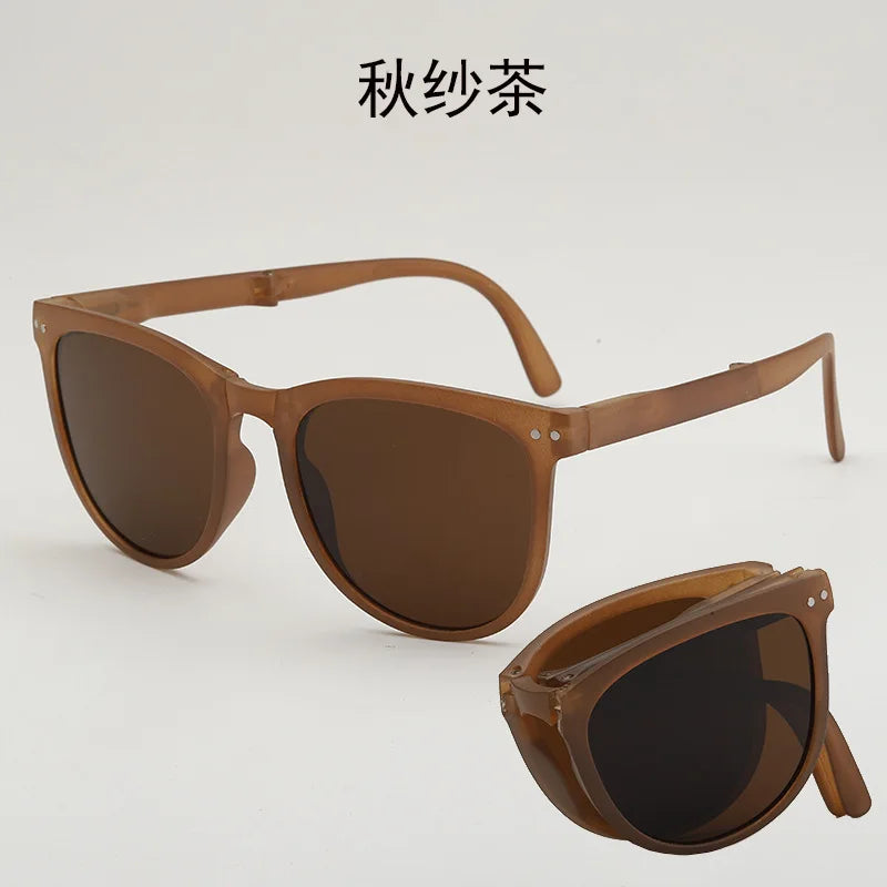 UV400 Cycling Sunglasses Portable Foldable Round Frame Shade Windshield Avoid Flying Insects Bicycle Accessories Темные Очки