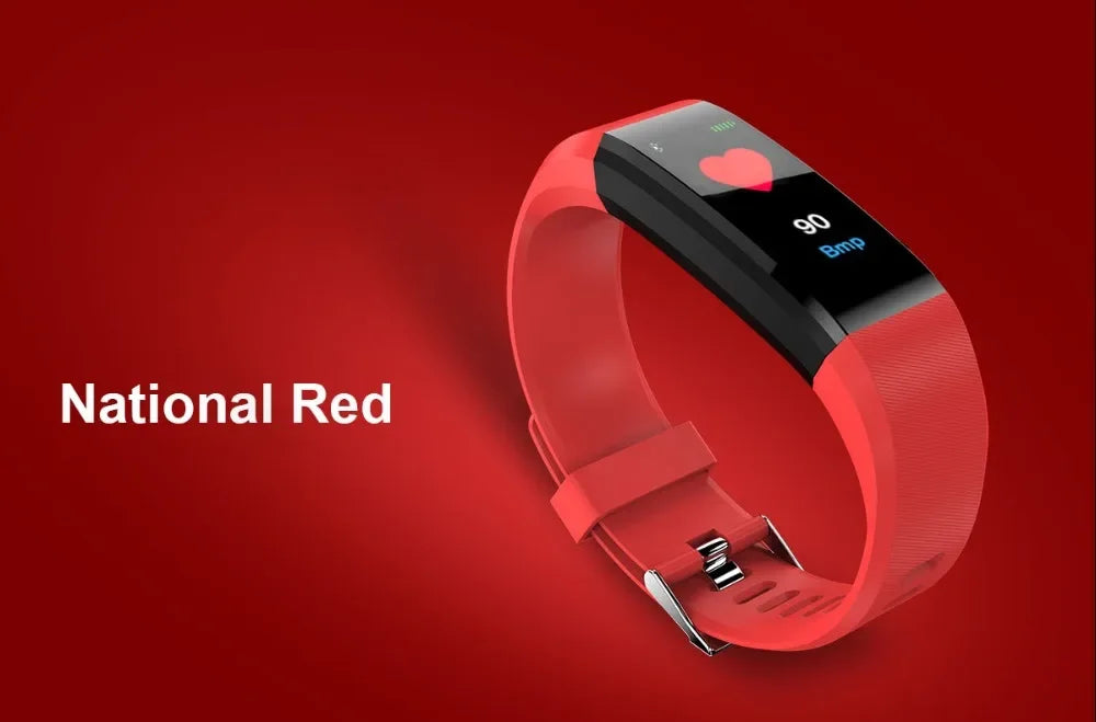 Smart Watch 115Plus Bracelet Heart Rate Blood Pressure Band Fitness Tracker Smartwatch Bluetooth Wristband