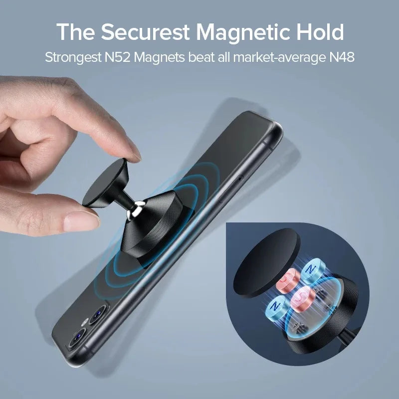 Metal Magnetic Car Phone Holder Mobile Cell Phone Holder Stand Magnet Mount Bracket In Car For iPhone 13 12 Samsung Redmi Xiaomi