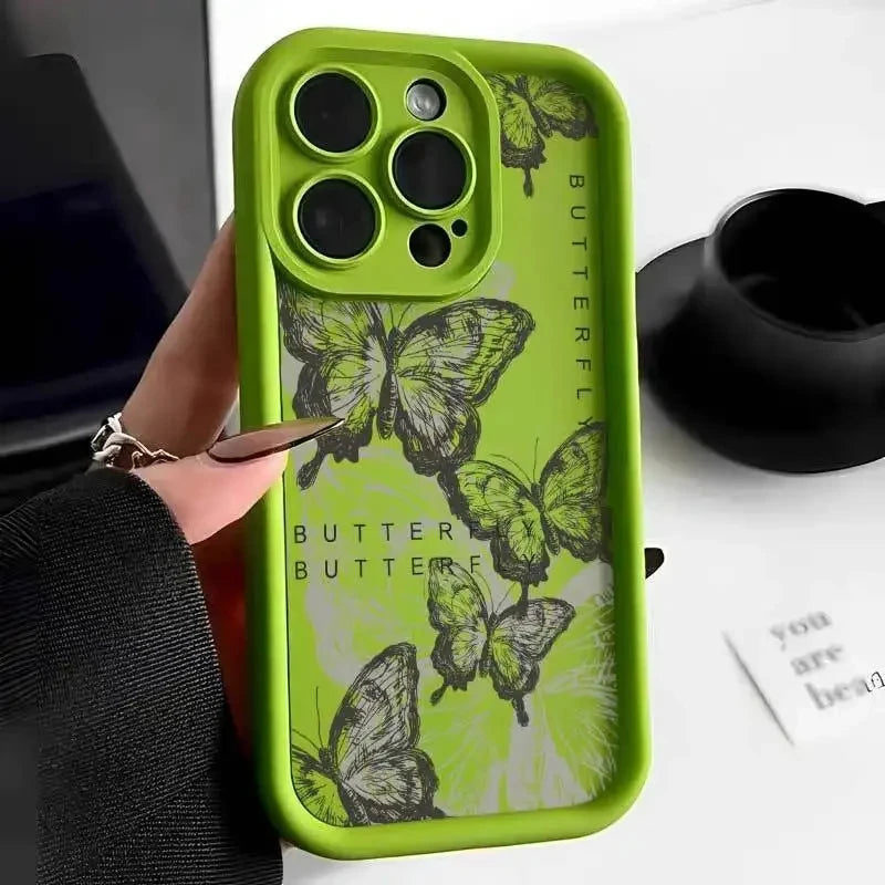 Liquid Silicone Case For iPhone 11 Funda iPhone 15 11 12 13 14 Pro Max XR XSMax 7 8 Plus SE 2020 2022 Lens Protection Soft Cover