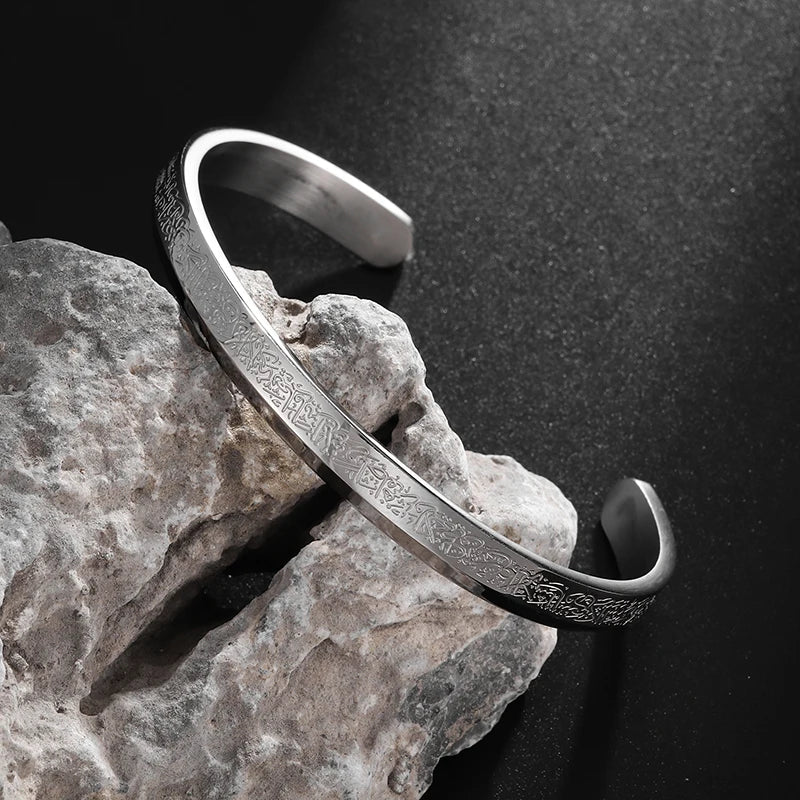 Stainless Steel Ayatul Kursi Cube Pendant Necklace Arabic Islamic Muslim Faith Religious Jewelry Ramadhan Gift for Women