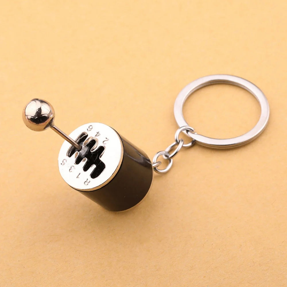 Gearbox suspension mini turbocharger keychain for car modification gear shifter keychain creative and personalized gear shift