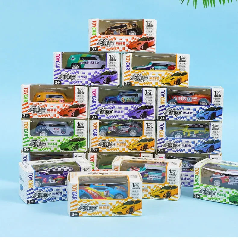 Children Stunt Car Model Alloy Body Pull Ejection Jumping Mini Cars Simulation Diecast Vehicle Collectible Toys for Kids Gift