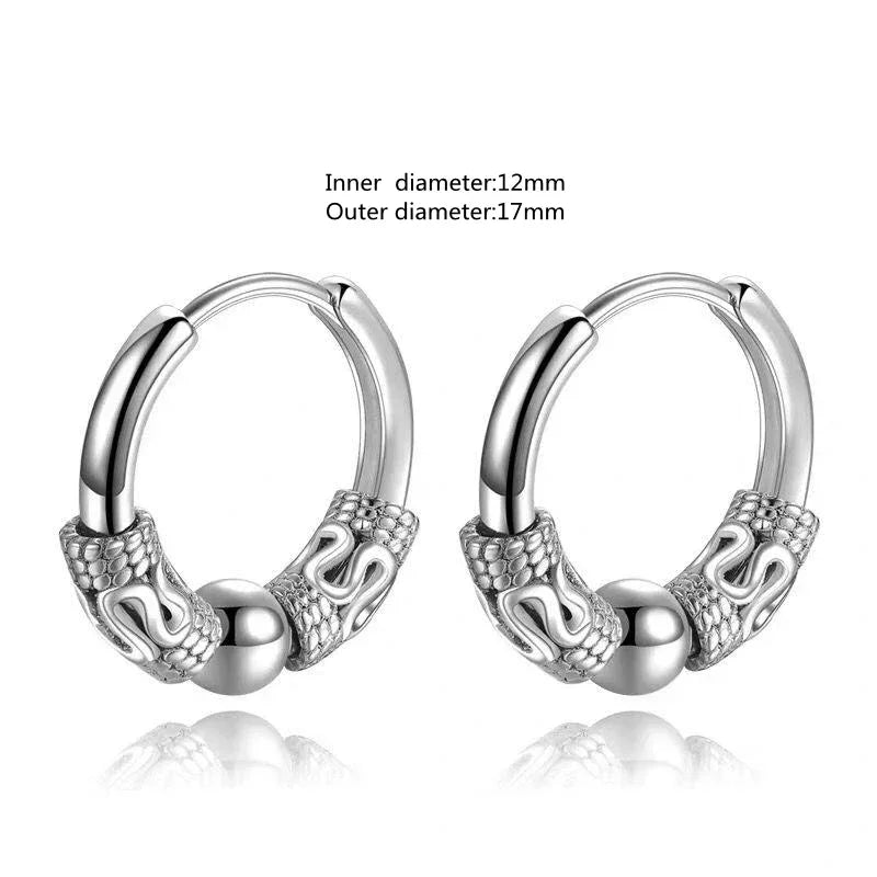 Fashion Personality Creative Snake Winding Plant Vine Hoop Earrings for Men Women Daily Wear Hypoallergenic Luxury Jewelry