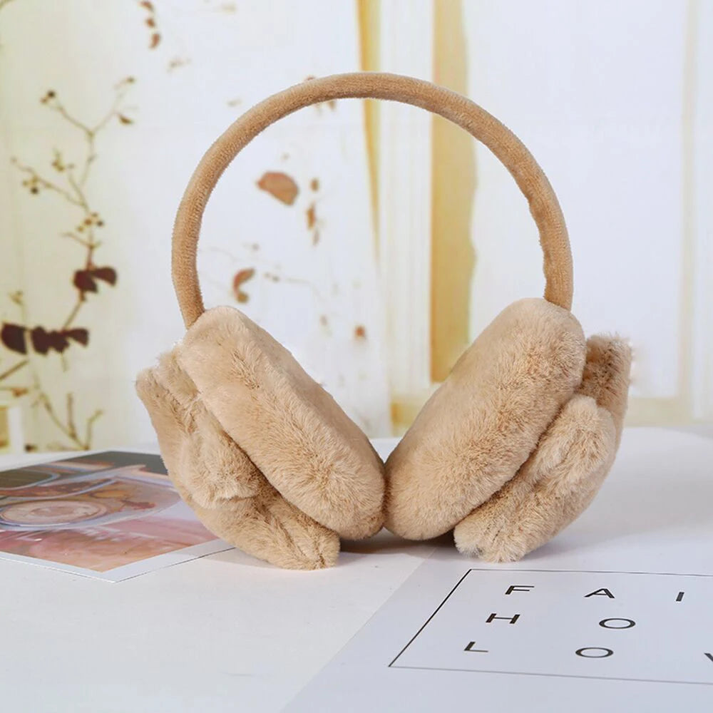Winter Outdoor Star Smiley Face Plush Earmuffs Accessories Soft Thick Warm Ear Cover Solid Headphone Earlap for Boys Girls