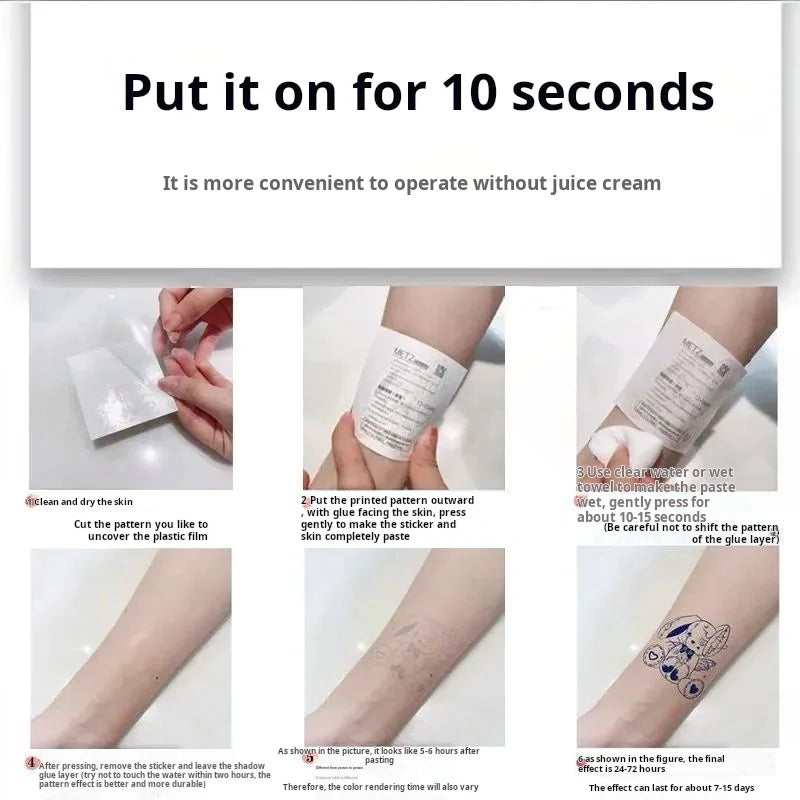 Saint Trial Sword Herbal Tattoo Sticker Angel Judge Semi Permanent Waist Fake Tattoo for Woman Man Punk Art Temporary Tattoos