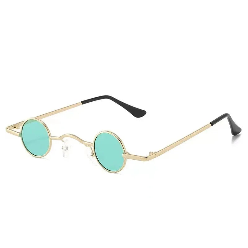 Classic Small Round Sunglasses Man Sunglasses Vintage Rock Punk Black Metal Steampunk Sun Glasses Women Mini Hip Hop Sunglasses
