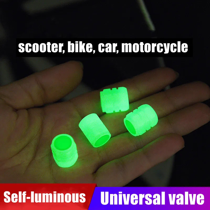Luminous Tire Valve Cap Car Wheel Hub Glowing Dust-proof  Rim Stem Covers Applicable for Xiaomi M365/1S/Pro Scooter Accessories