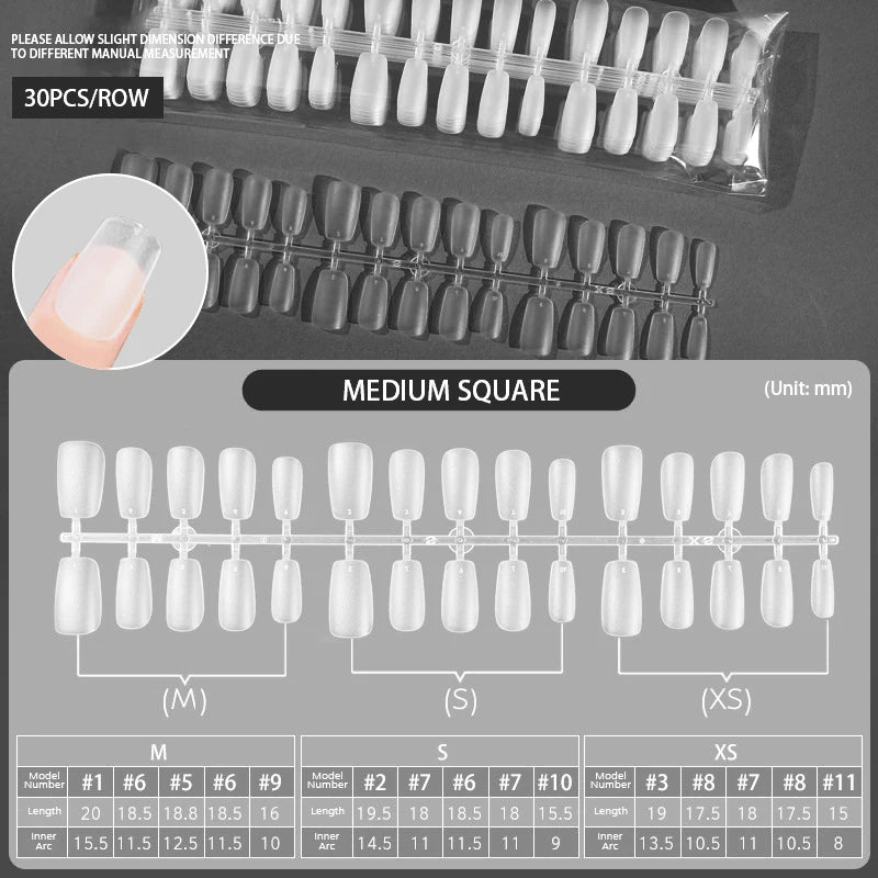 24Pcs/Set White French Press on Fake Nails Full Cover Artificial Wearable Nail Beauty Tips Naked French White False Nails Art